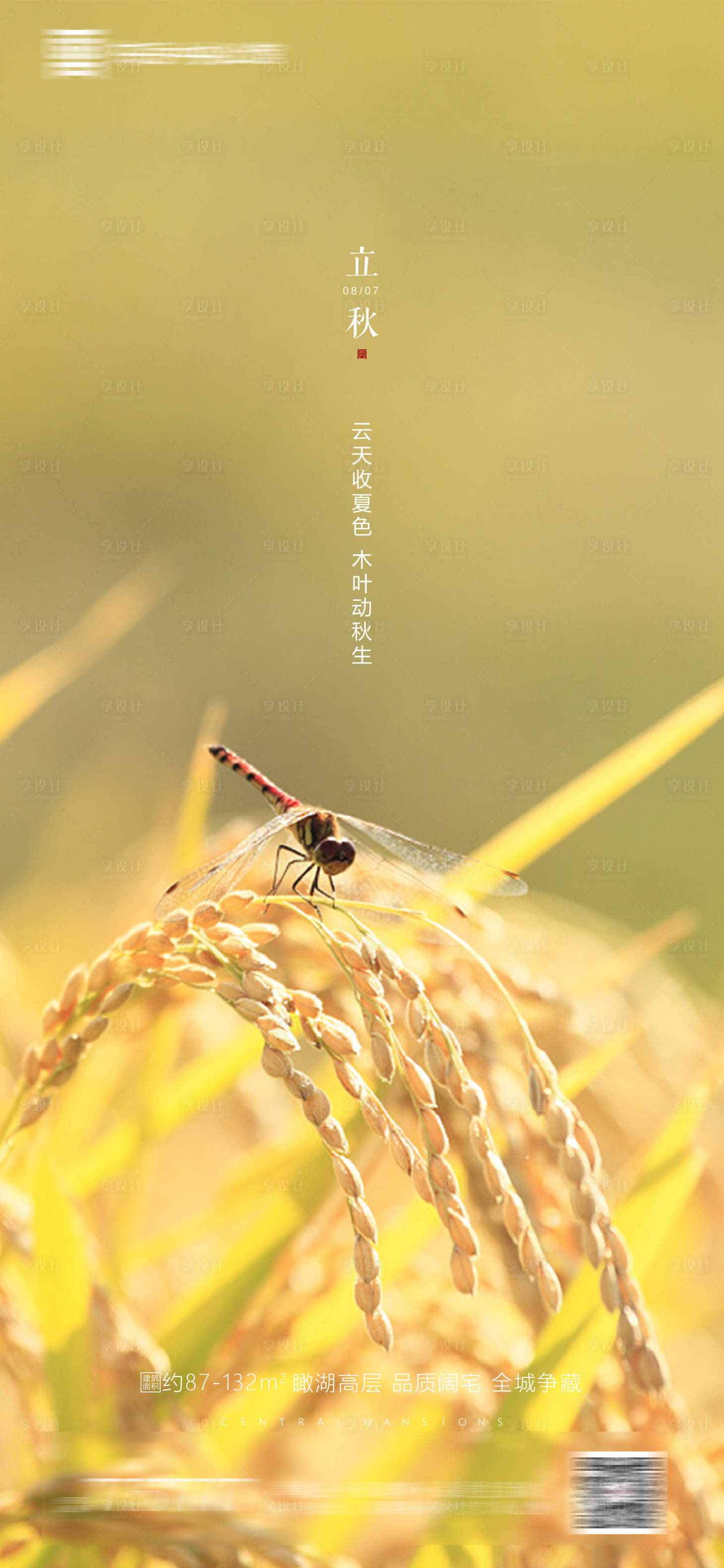 源文件下载【享设计】搜索编号：48390001410883046【地产立秋节气海报】
