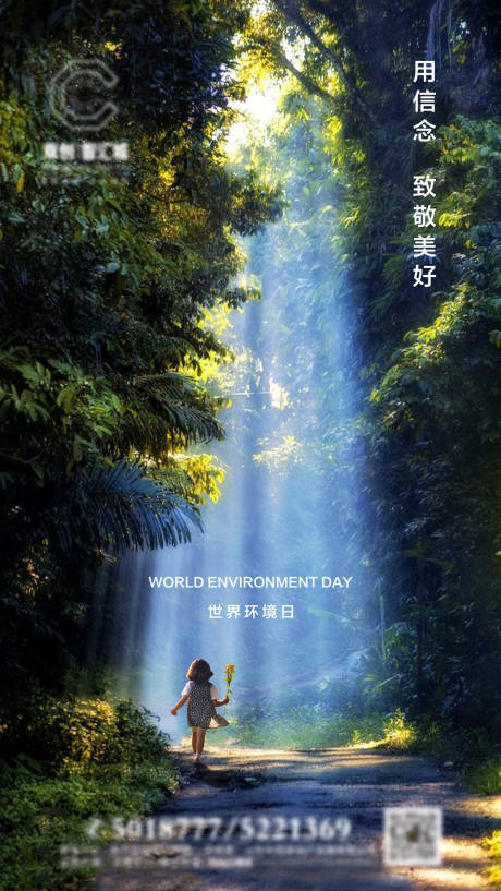 世界环境日简约海报