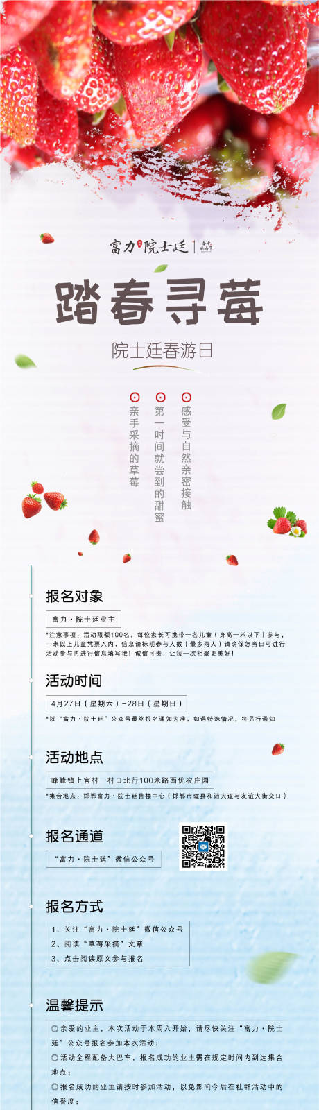 源文件下载【房地产采摘草莓活动长图】编号：31570001471394268