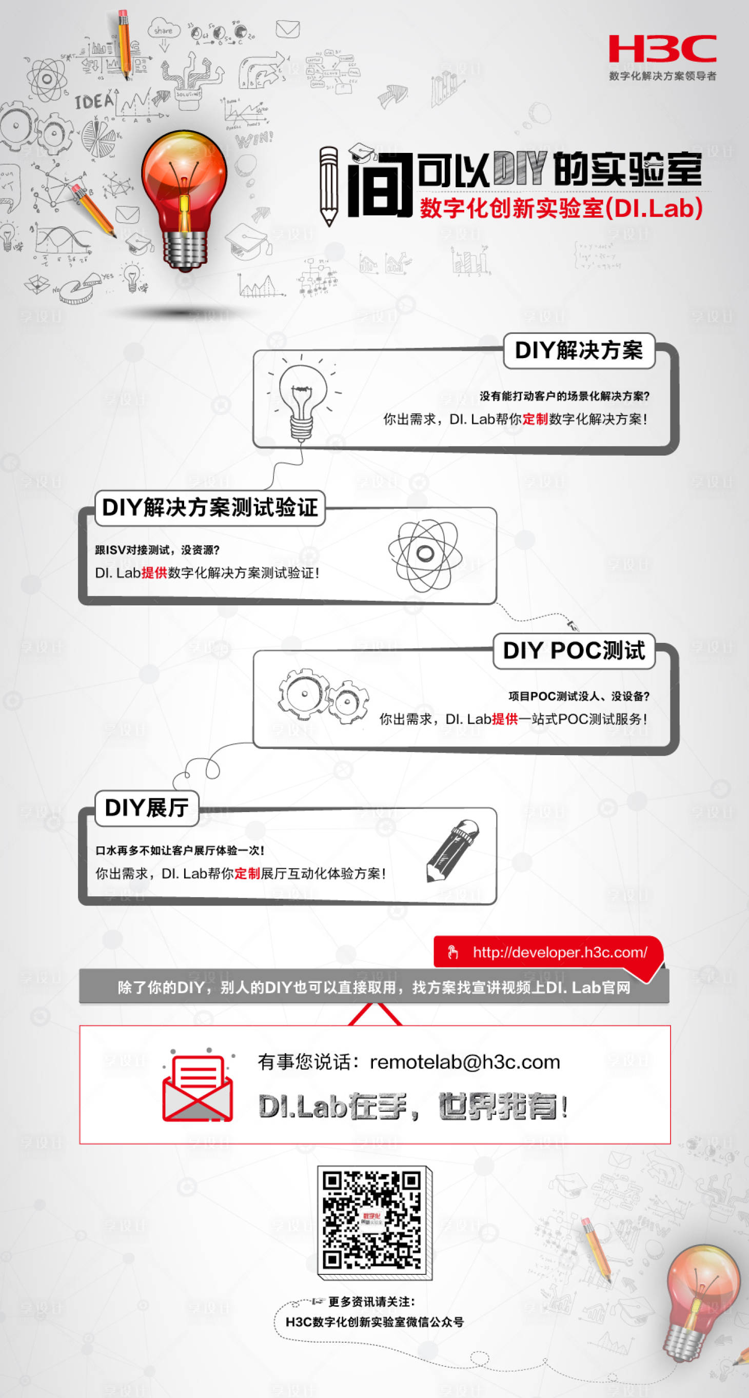 源文件下载【享设计】搜索编号：34540001439388345【数字化DIY创新实验室宣传海报】