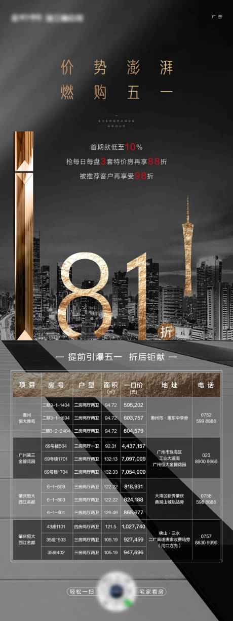 源文件下载【地产黑金特价房移动端海报】编号：12390001442106639