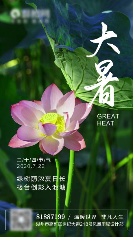 源文件下载【大暑节气海报】编号：64130001337776834
