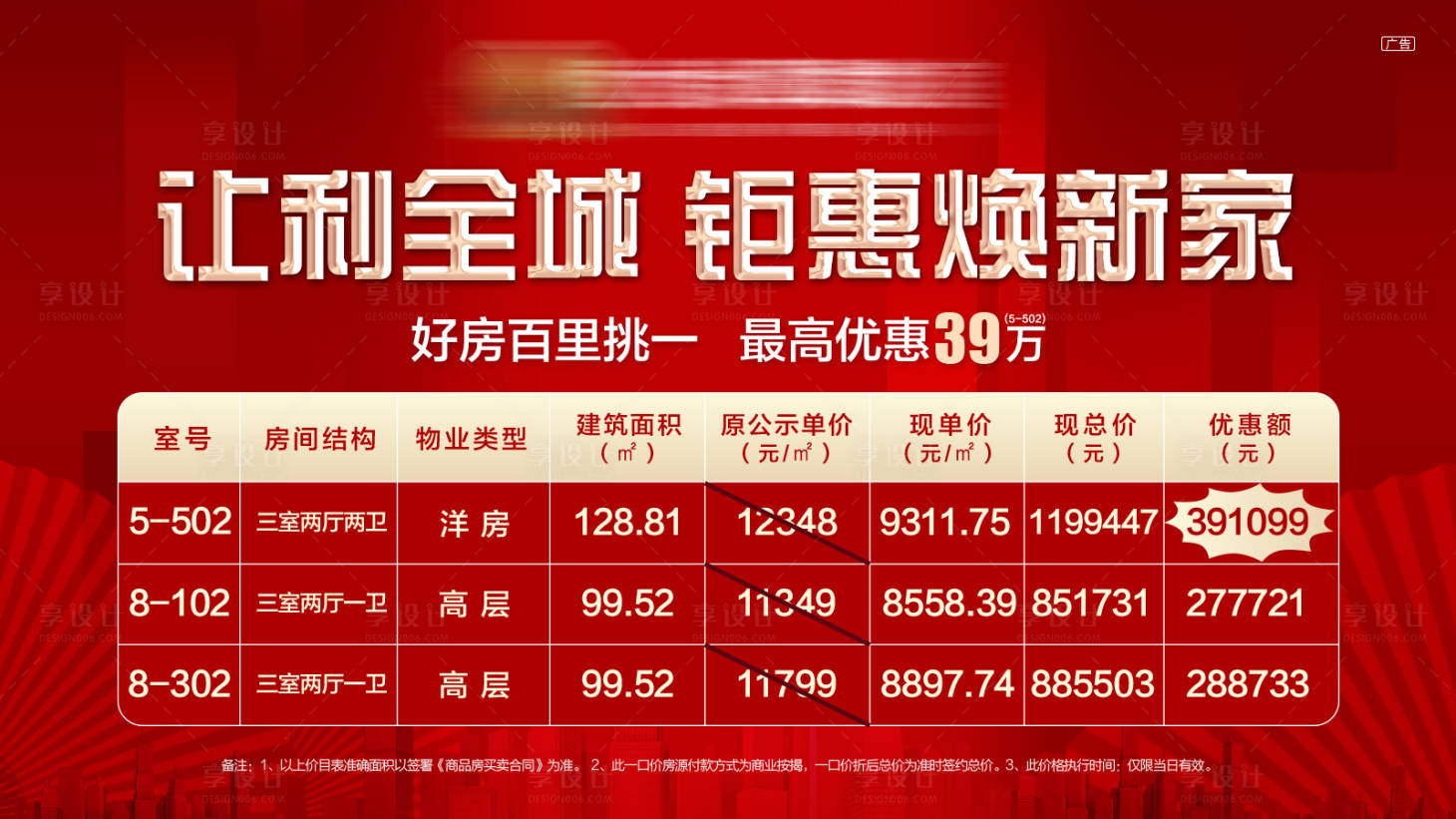 源文件下载【地产一口价特价房活动展板】编号：51560001380413048