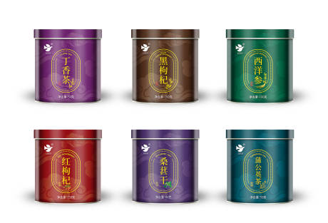 编号：20200729085326372【享设计】源文件下载-养生茶小罐装包装设计