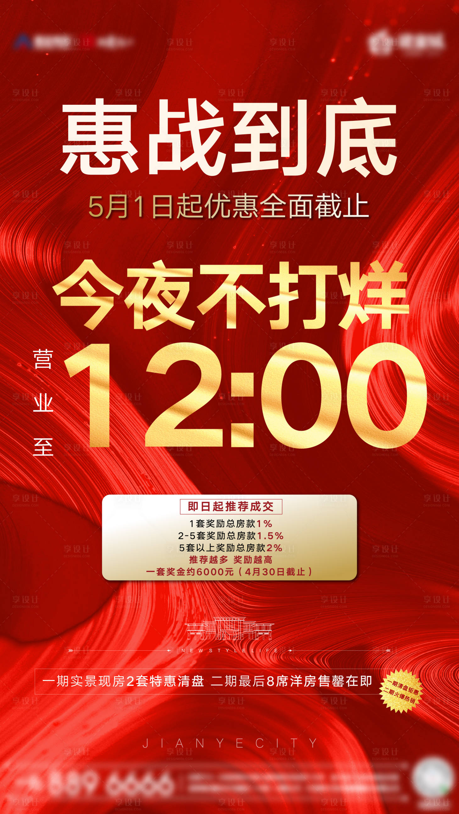 源文件下载【享设计】搜索编号：57330001291388430【地产清盘今夜不打烊海报】
