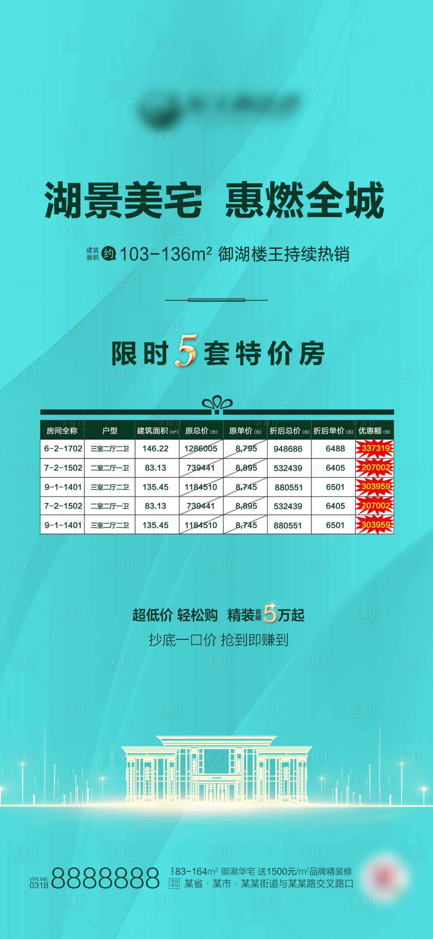 源文件下載【享設計】搜索編號：33540001446534008【地產特價房海報】