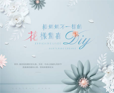 源文件下载【房地产母亲节花艺活动展板】编号：79800001410351342
