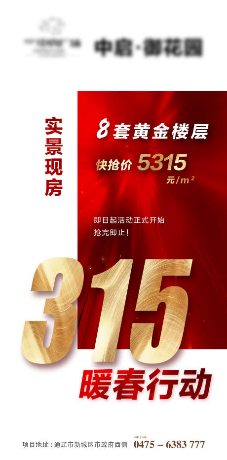 源文件下载【享设计】搜索编号：72280001410701930【地产315火爆促销海报】