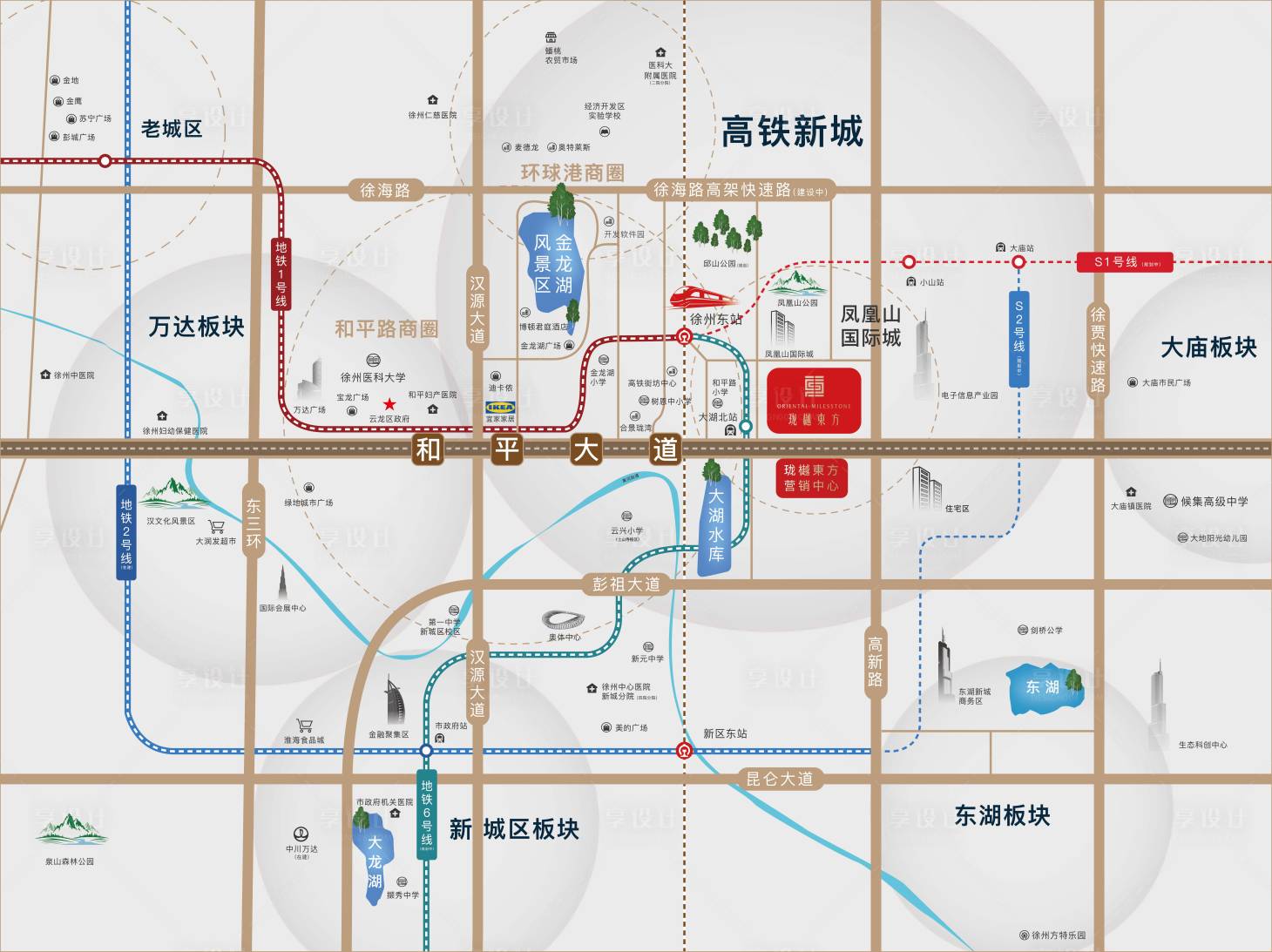 源文件下载【享设计】搜索编号：18280001510203552【地产区位图广告展板】