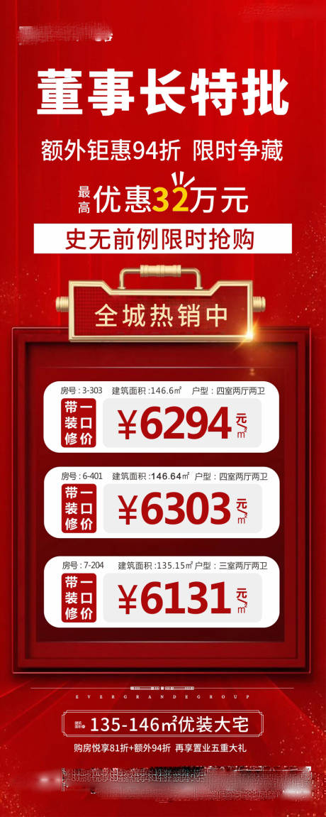 源文件下载【董事长特批特价房海报】编号：15580001301586080