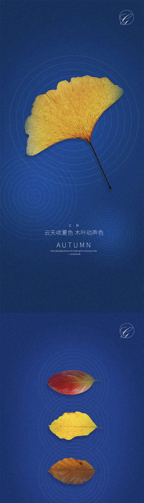 源文件下載【湖泊秋葉立秋系列稿】編號：26690001461721281
