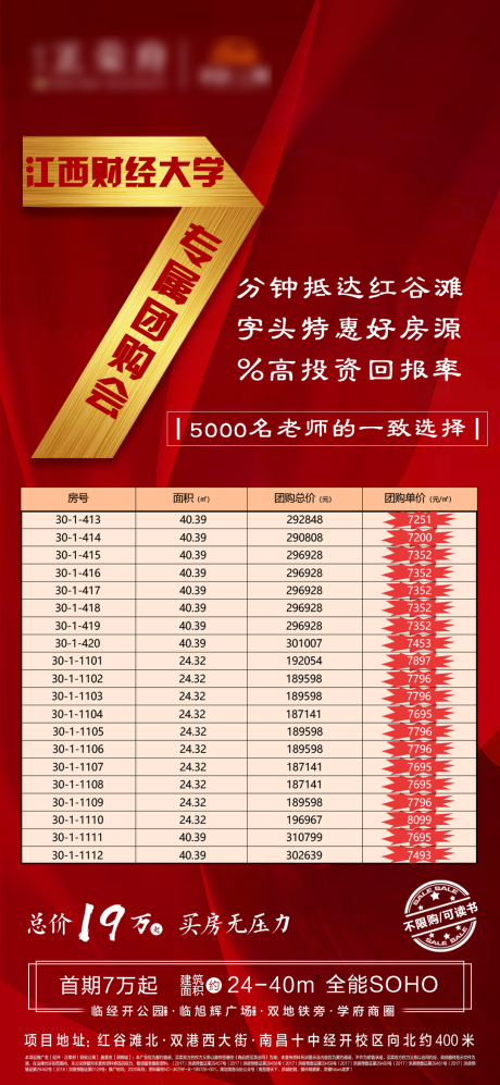 源文件下载【地产红色特价房源促销海报】编号：69900001535042049