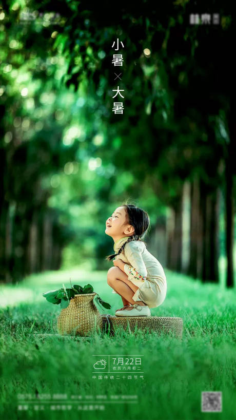 源文件下载【享设计】搜索编号：59400001436417763【小暑大暑节气移动端海报】
