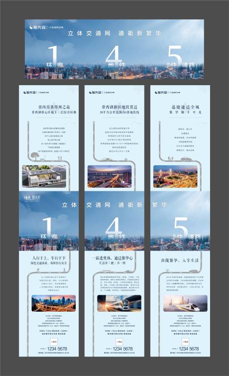 源文件下載【地產交通價值點三宮格】編號：80630001323761905