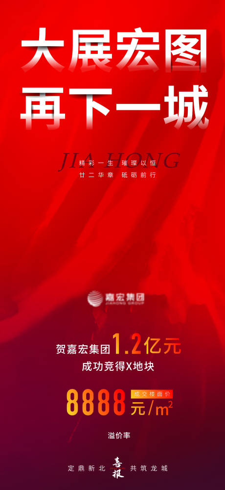 源文件下载【地产土拍拿地海报】编号：29660001564908659