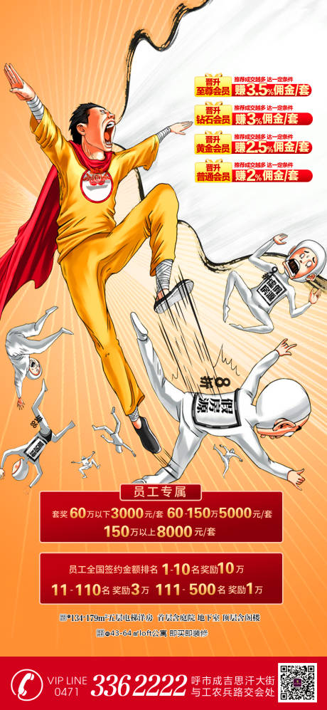 源文件下载【创意房地产员工专属老带新海报】编号：48510001649602873