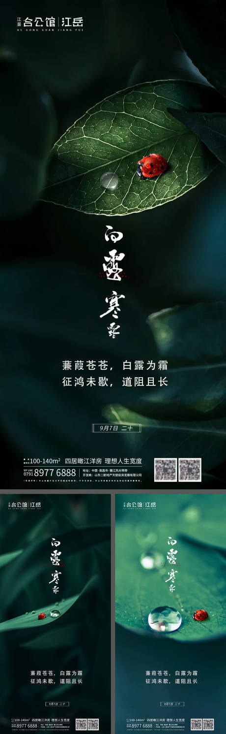 源文件下载【地产二十四节气白露寒露系列海报】编号：33910001818298145