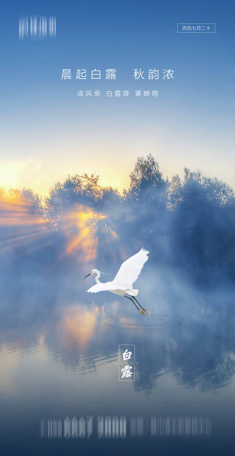 源文件下载【享设计】搜索编号：95880001731037378【地产白露节气海报】