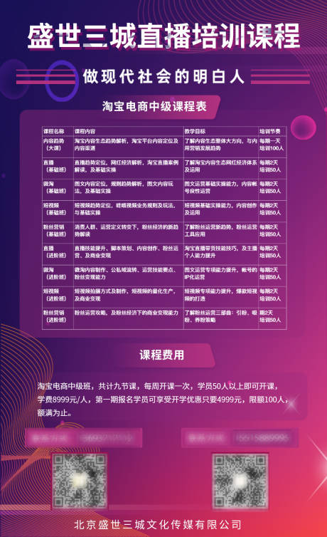 源文件下载【直播培训课程海报】编号：99260001652072109
