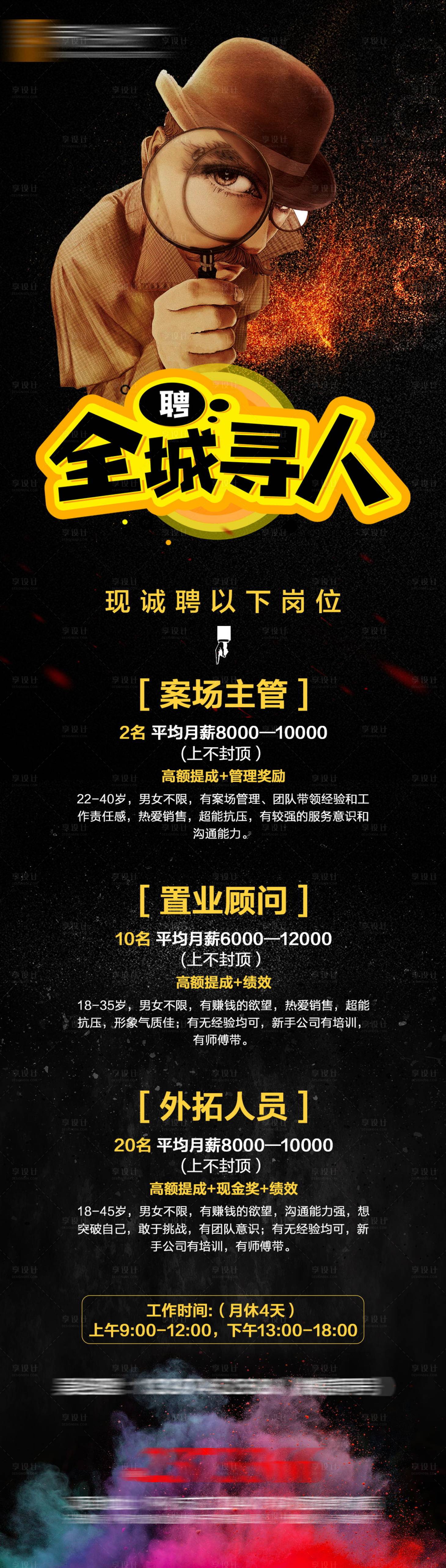 源文件下载【房地产创意招聘长图海报】编号：91270001757491587