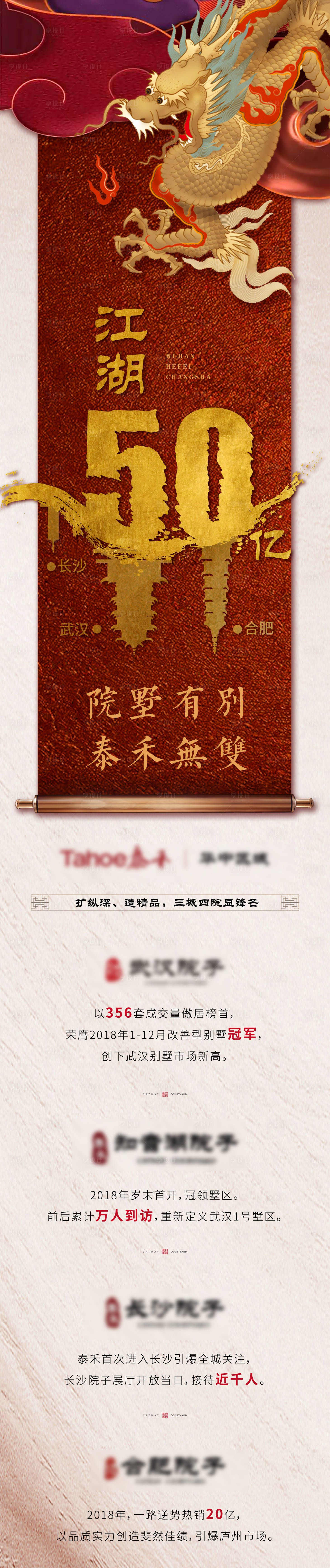 源文件下载【享设计】搜索编号：95190001553395726【房地产红金卷轴热销长图海报】