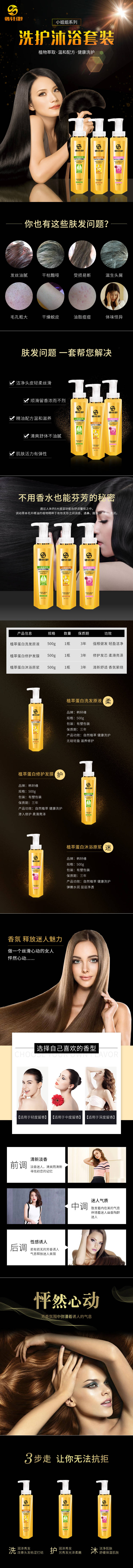 源文件下载【洗护三件套黑金淘宝详情页】编号：66770001647323416
