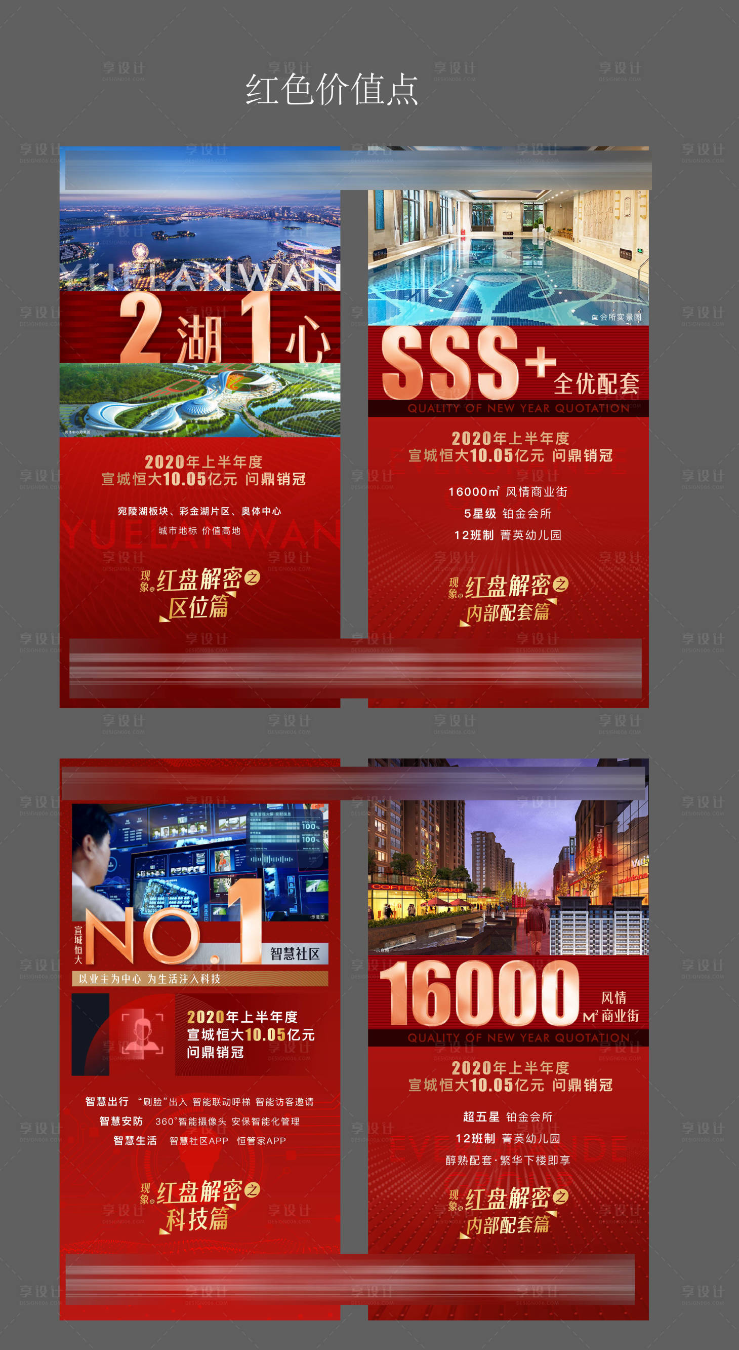 源文件下载【红色地产价值点系列海报】编号：22770001821434058