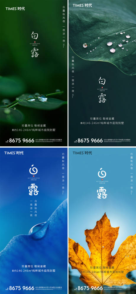 源文件下载【白露节气清新系列海报】编号：89640001782049774