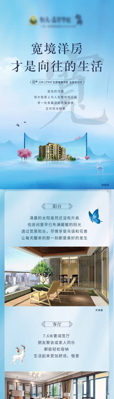 源文件下載【房地產洋房賣點長圖海報】編號：28480001550932519