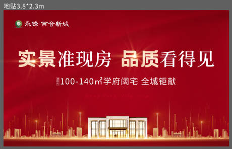 源文件下载【红金大气房地产展板】编号：67840001782547901