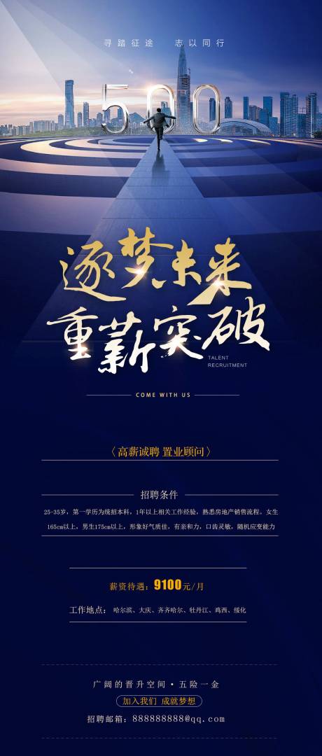 源文件下载【地产招聘海报】编号：58580001732965846