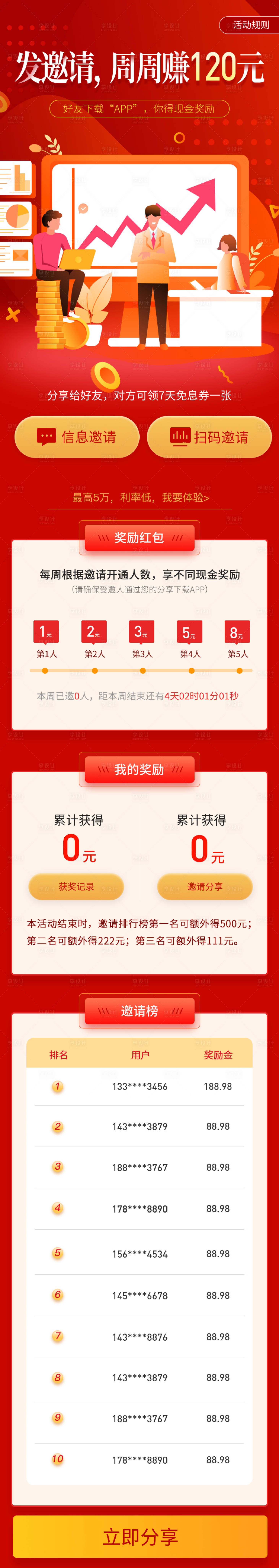 源文件下载【享设计】搜索编号：25200001705304250【邀请新用户推广宣传专题设计】