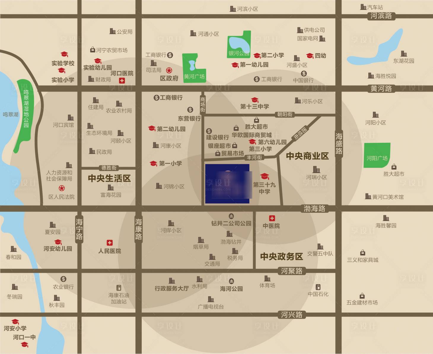 源文件下載【享設計】搜索編號：56190001804176537【地產區位圖海報展板】