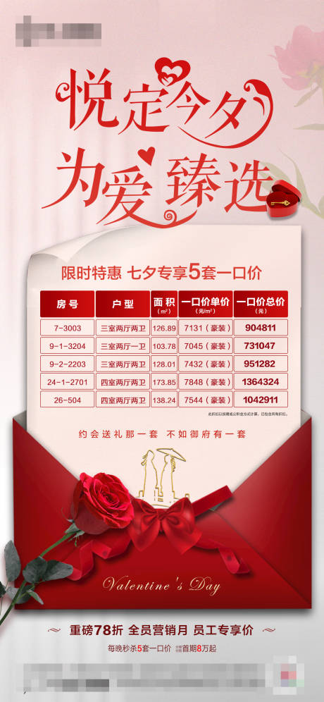 源文件下载【地产七夕特价房移动端海报】编号：77430001775141397