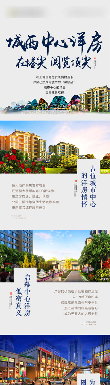 地产城西中心洋房价值点长图