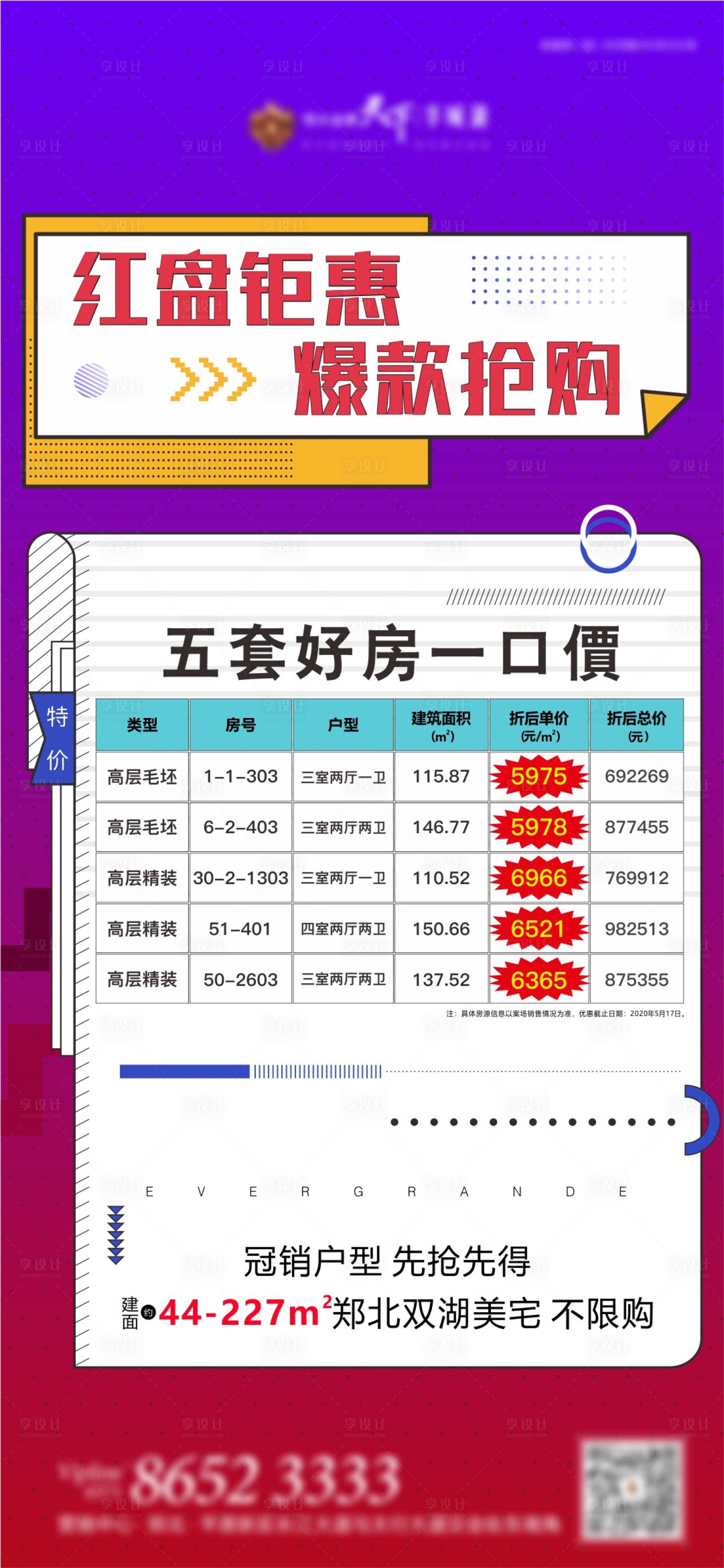 源文件下載【享設(shè)計(jì)】搜索編號(hào)：45780001655935118【紅盤熱銷搶購特價(jià)房海報(bào)】