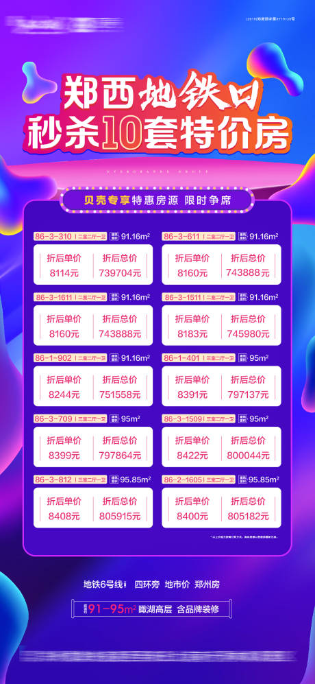 源文件下载【房地产特价房房源海报】编号：32340001632429746