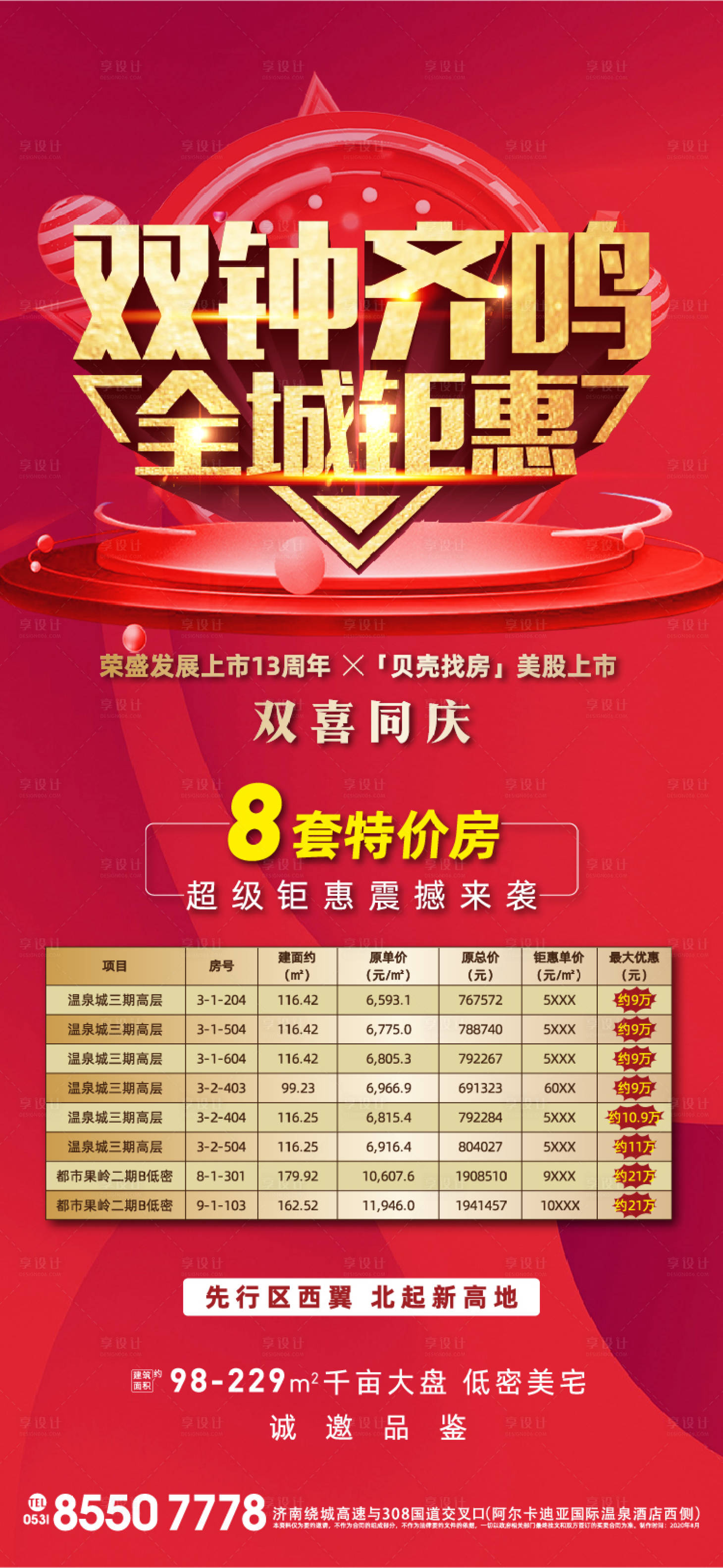 源文件下載【地產特價房紅金房源海報】編號：72330001677685782