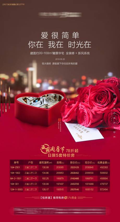 源文件下载【七夕特价房活动海报】编号：90250001716619534