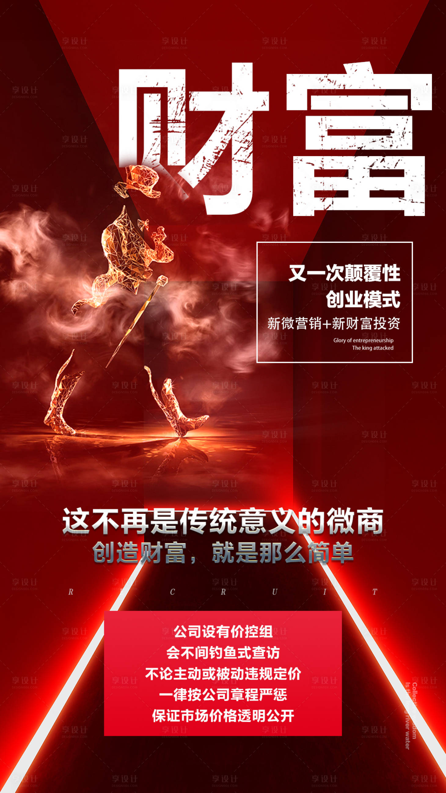 源文件下載【享設計】搜索編號：36340001829679988【紅色財富招商海報】