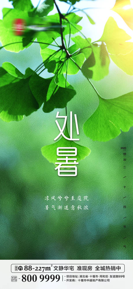 源文件下载【地产处暑节气移动端海报】编号：73970001728363322