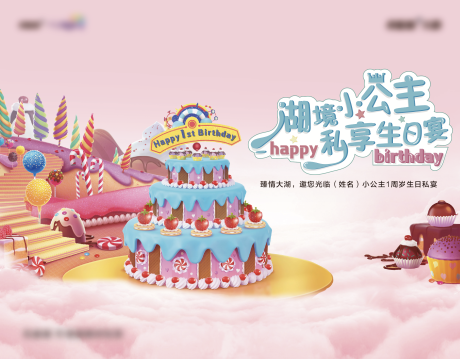 源文件下載【業主生日宴背景板】編號：27950001705791816