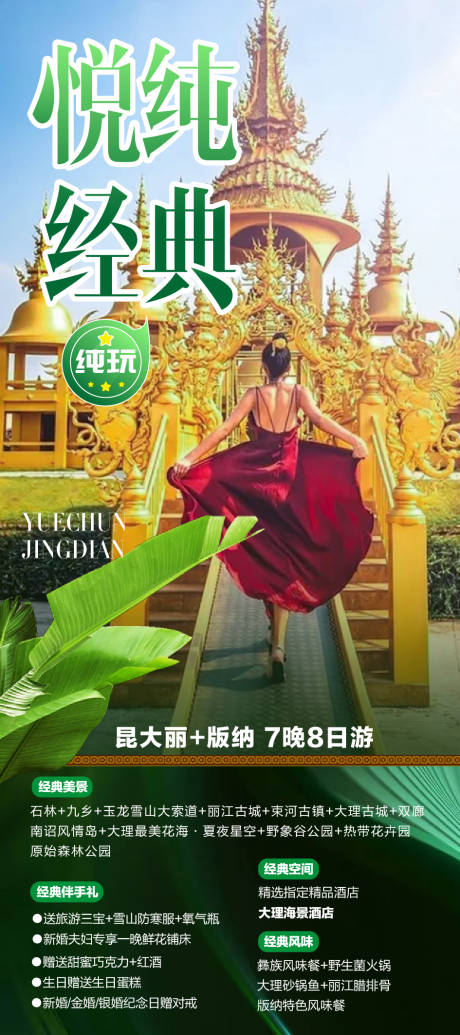 云南西双版纳旅游海报-源文件【享设计】