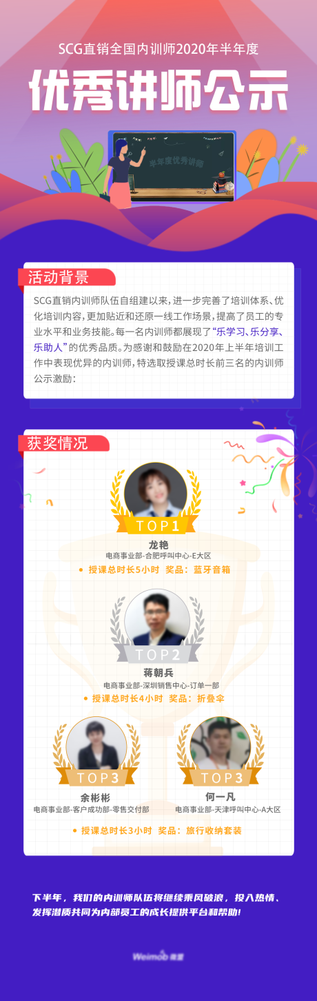 源文件下載【享設(shè)計】搜索編號：61740001604263490【優(yōu)秀講師評選公示海報長圖】