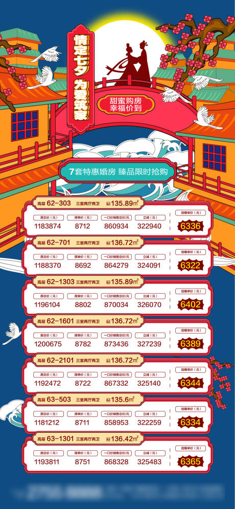 源文件下载【地产七夕特价房缤纷海报】编号：99040001815801451