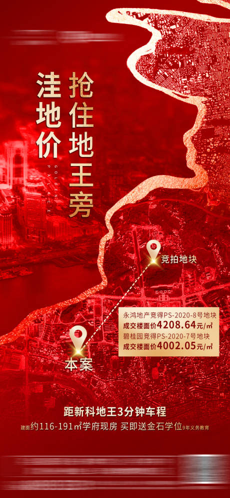 源文件下载【地产土拍海报】编号：20200825114810868