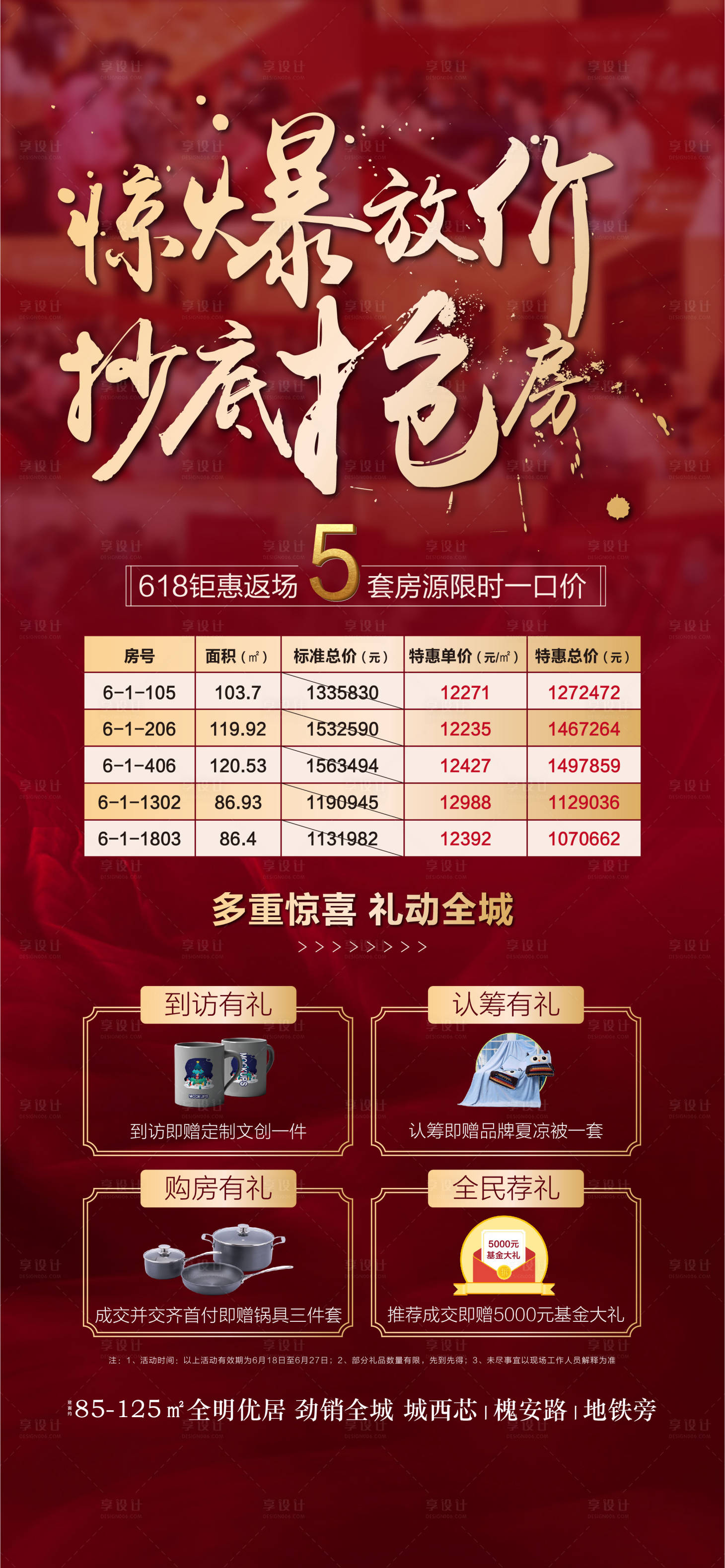 源文件下載【享設計】搜索編號：79170001996733407【地產特價房熱銷多重禮海報】