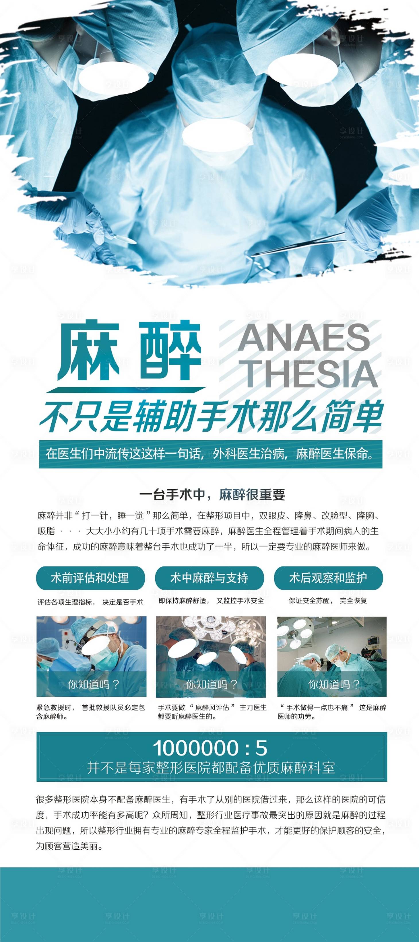 源文件下载【享设计】搜索编号：13860002088249117【麻醉师手术展架易拉宝】