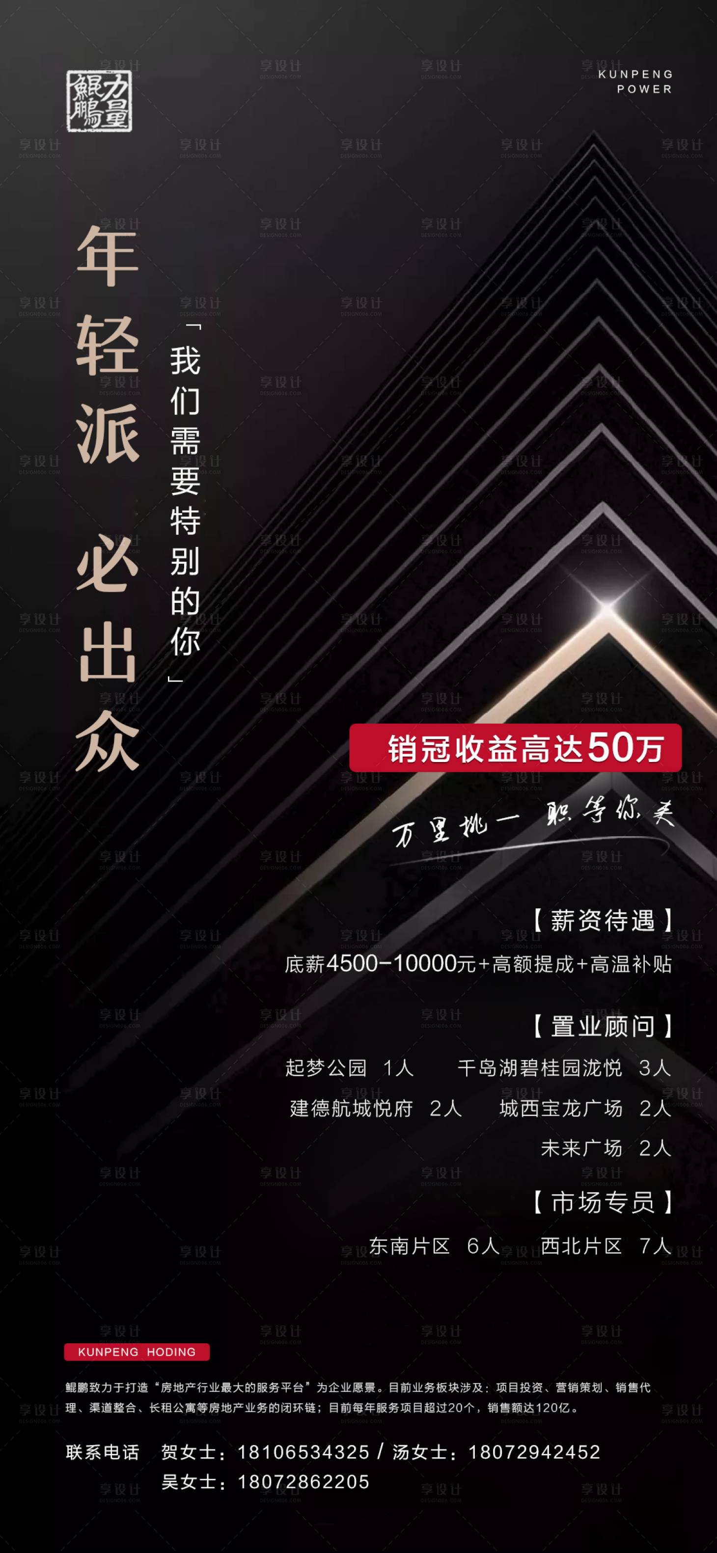 源文件下載【享設計】搜索編號：94750001852247514【地產招聘移動端海報】