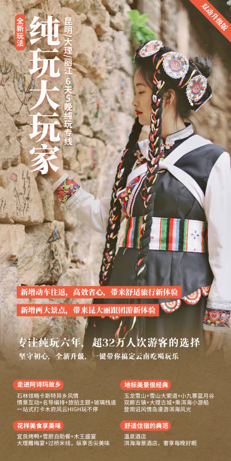 源文件下载【云南纯玩旅游海报】编号：63640001935229394